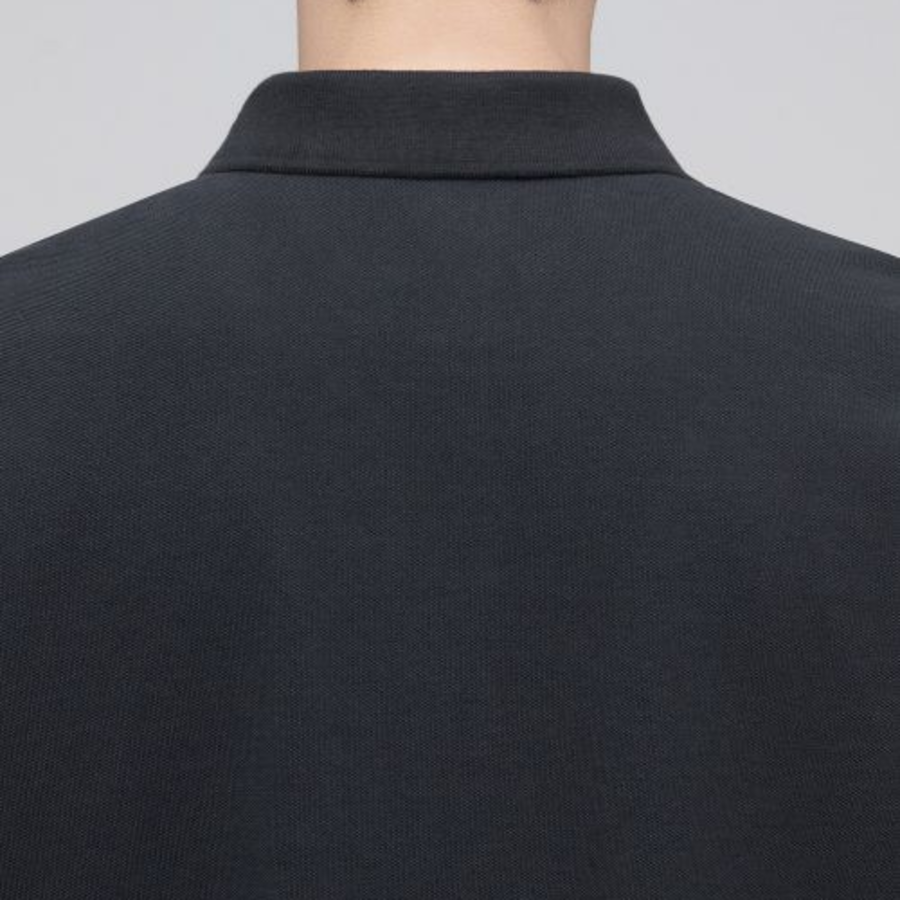 Basic Piqué Polo Shirt [Dark Grey]