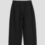 KUHO Cotton-Blended Tapered Fit Pants – Black
