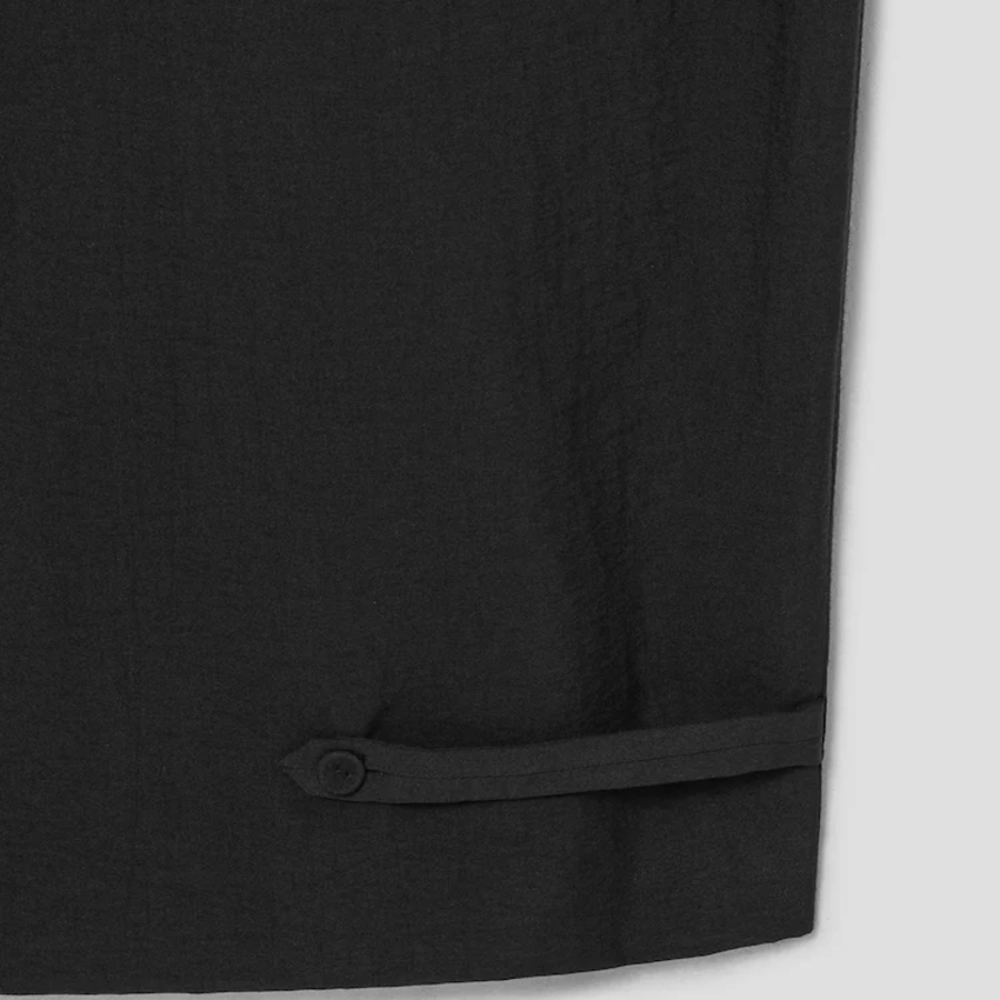 KUHO Cotton-Blended Tapered Fit Pants – Black