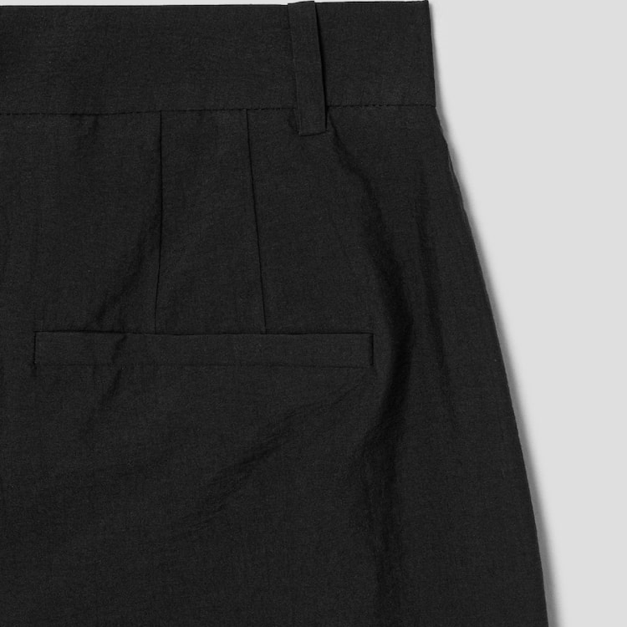 KUHO Cotton-Blended Tapered Fit Pants – Black
