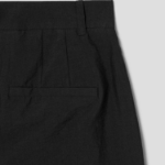 KUHO Cotton-Blended Tapered Fit Pants – Black