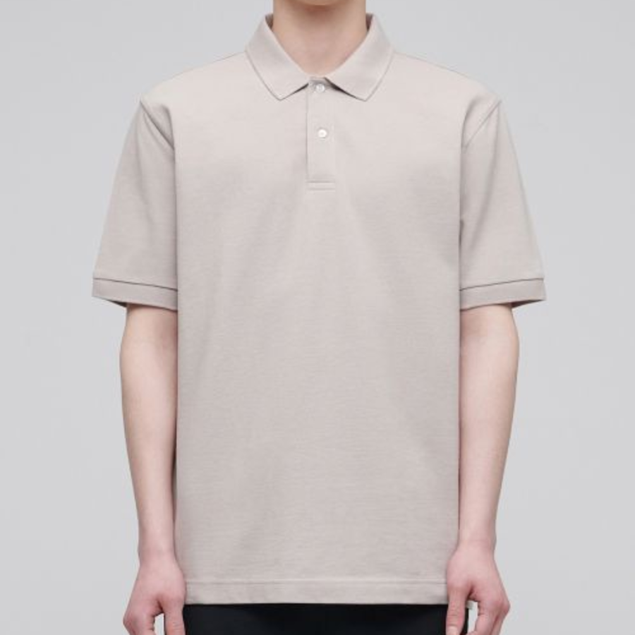 Basic Piqué Polo Shirt [Mushroom]