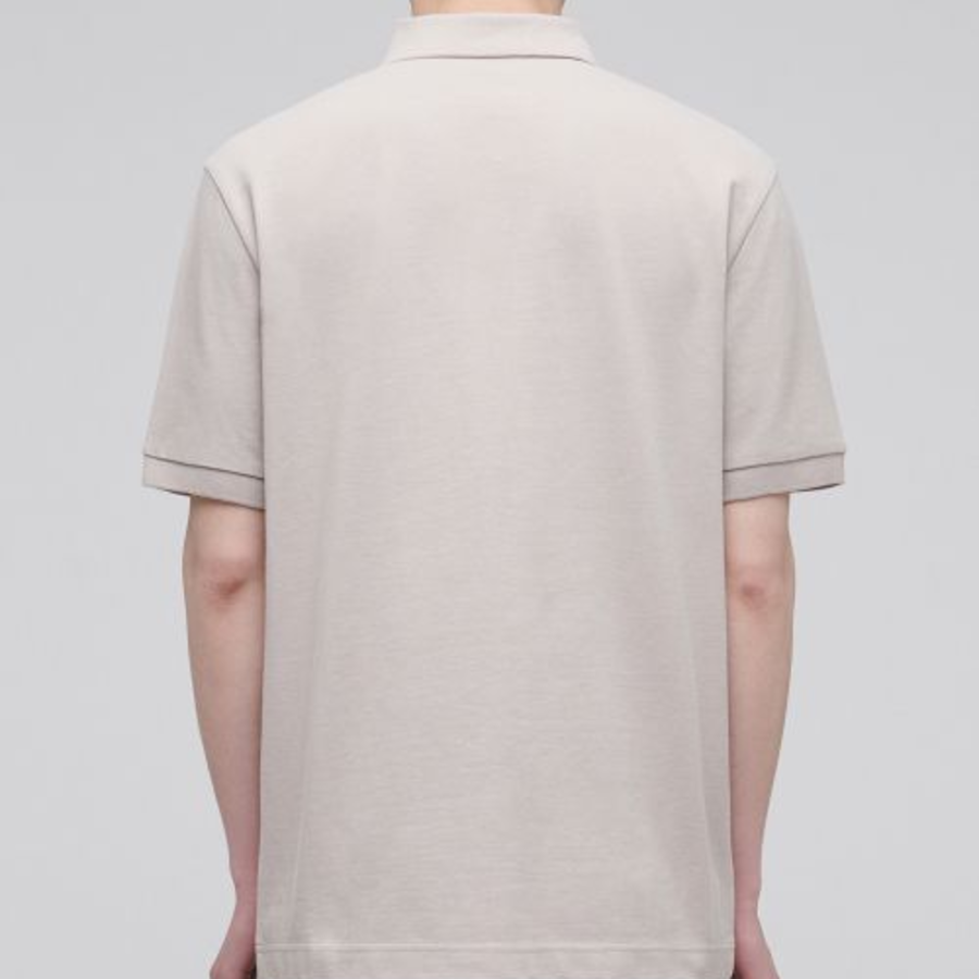 Basic Piqué Polo Shirt [Mushroom]