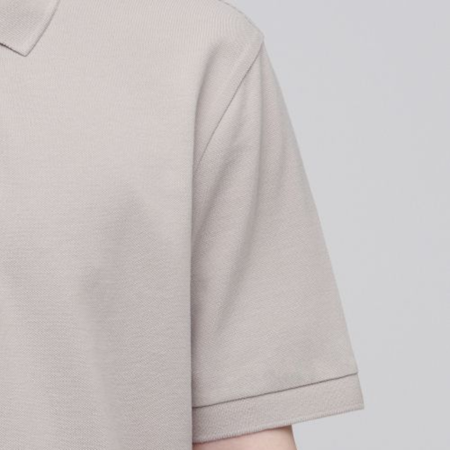 Basic Piqué Polo Shirt [Mushroom]