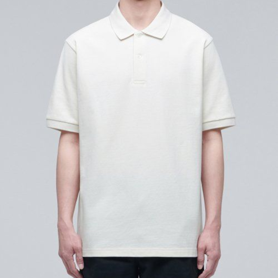 Basic Piqué Polo Shirt [Cream]