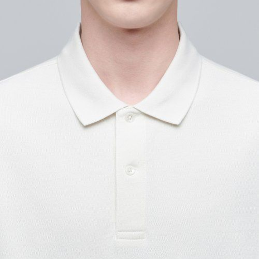 Basic Piqué Polo Shirt [Cream]