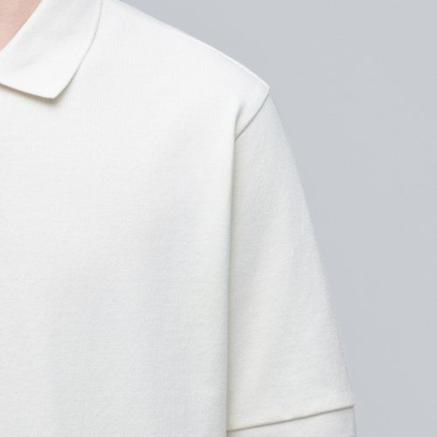 Basic Piqué Polo Shirt [Cream]