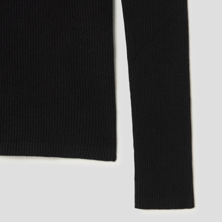 Maison Kitsune Women Baby Fox Patch Fine Ribbed Turtleneck