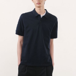 Basic Piqué Polo Shirt [Navy]
