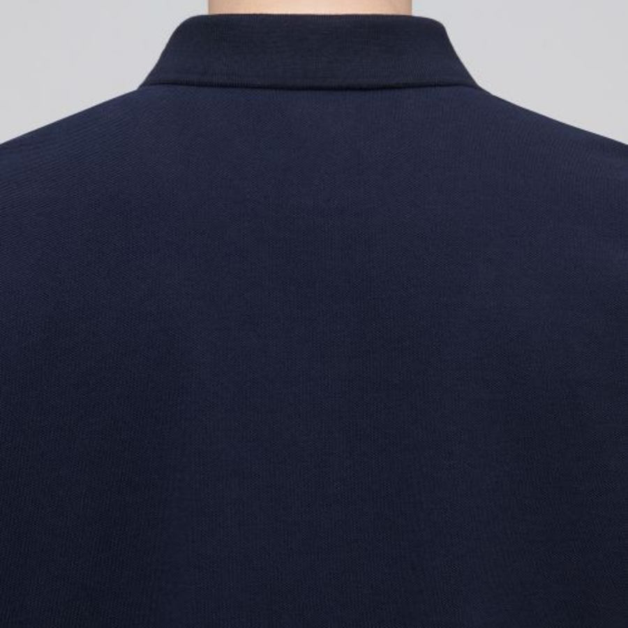 Basic Piqué Polo Shirt [Navy]