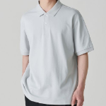 [Cooltandard] Relaxed Fit Piqué Polo Shirt [Ash Gray]