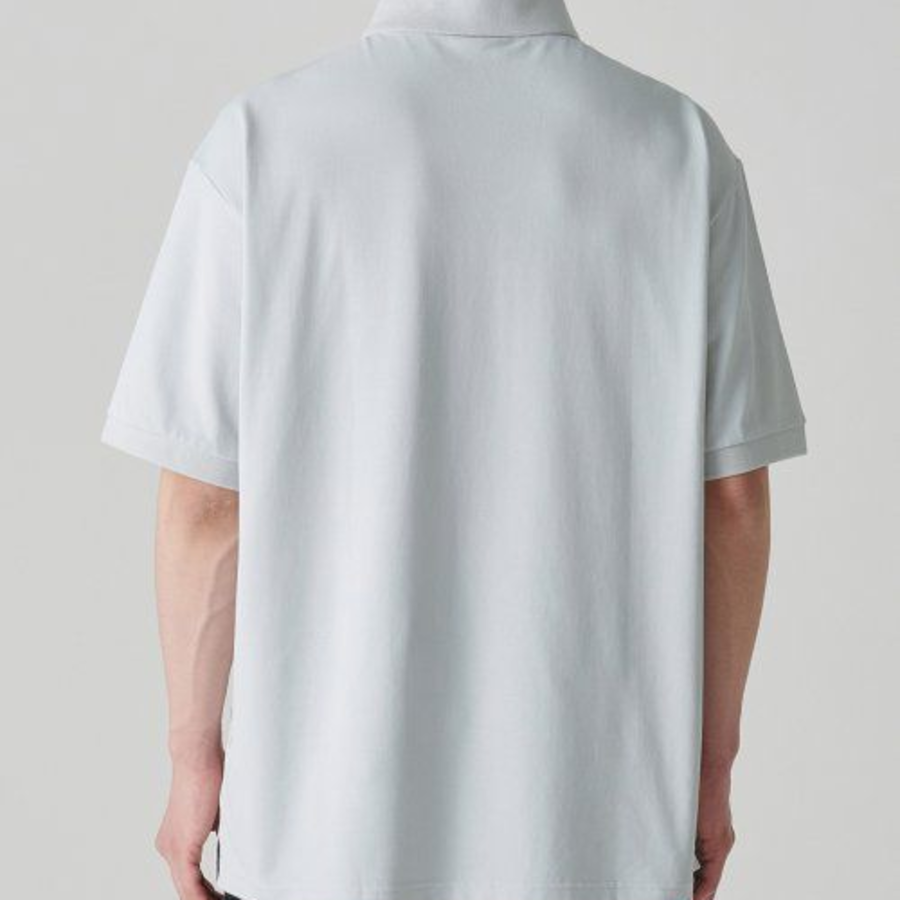 [Cooltandard] Relaxed Fit Piqué Polo Shirt [Ash Gray]