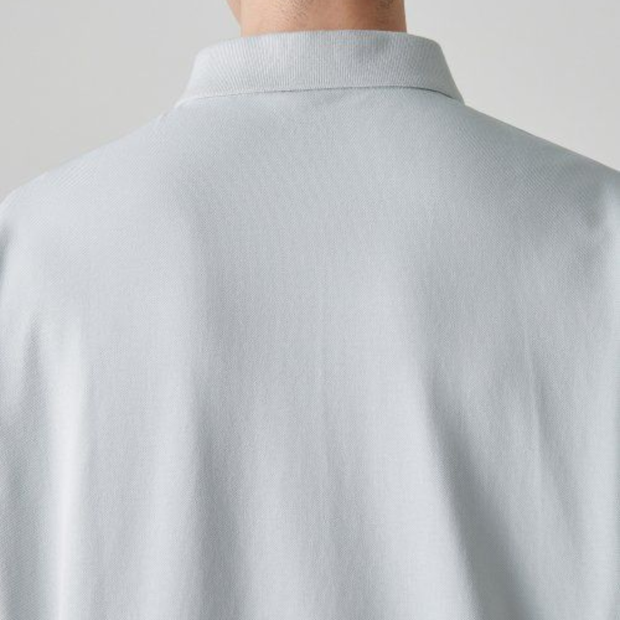 [Cooltandard] Relaxed Fit Piqué Polo Shirt [Ash Gray]
