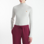 Maison Kitsune Women Baby Fox Patch Fine Ribbed Turtleneck