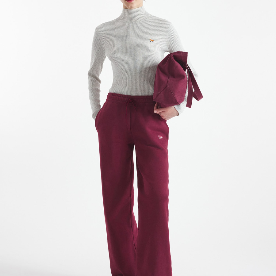 Maison Kitsune Women Baby Fox Patch Fine Ribbed Turtleneck