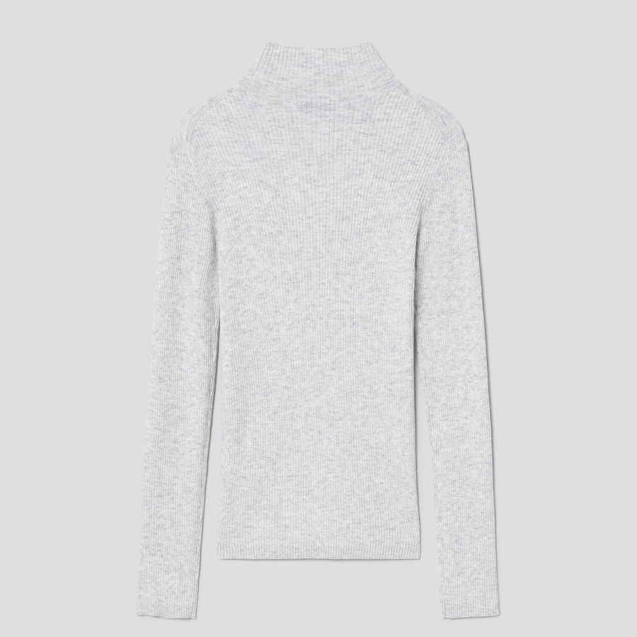 Maison Kitsune Women Baby Fox Patch Fine Ribbed Turtleneck