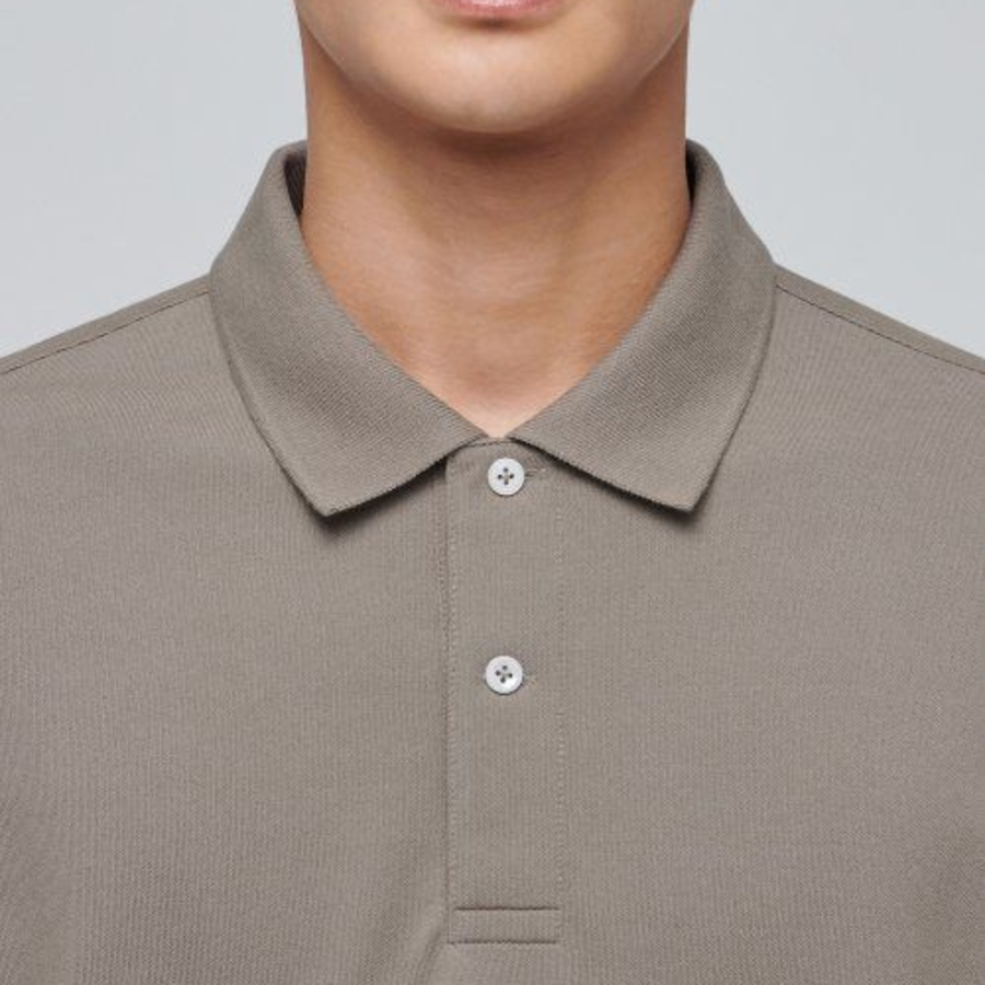 [Cooltandard] Piqué Polo Shirt [Dusty Beige]