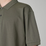 [Cooltandard] Relaxed Fit Piqué Polo Shirt [Khaki Grey]