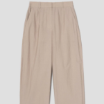 KUHO Cotton-Blended Tapered Fit Pants – Beige