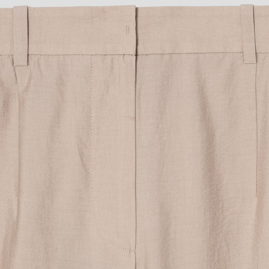 KUHO Cotton-Blended Tapered Fit Pants – Beige