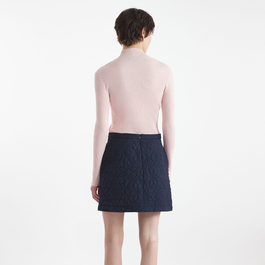 Maison Kitsune Women Baby Fox Patch Fine Ribbed Turtleneck