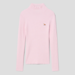 Maison Kitsune Women Baby Fox Patch Fine Ribbed Turtleneck