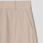 KUHO Cotton-Blended Tapered Fit Pants – Beige