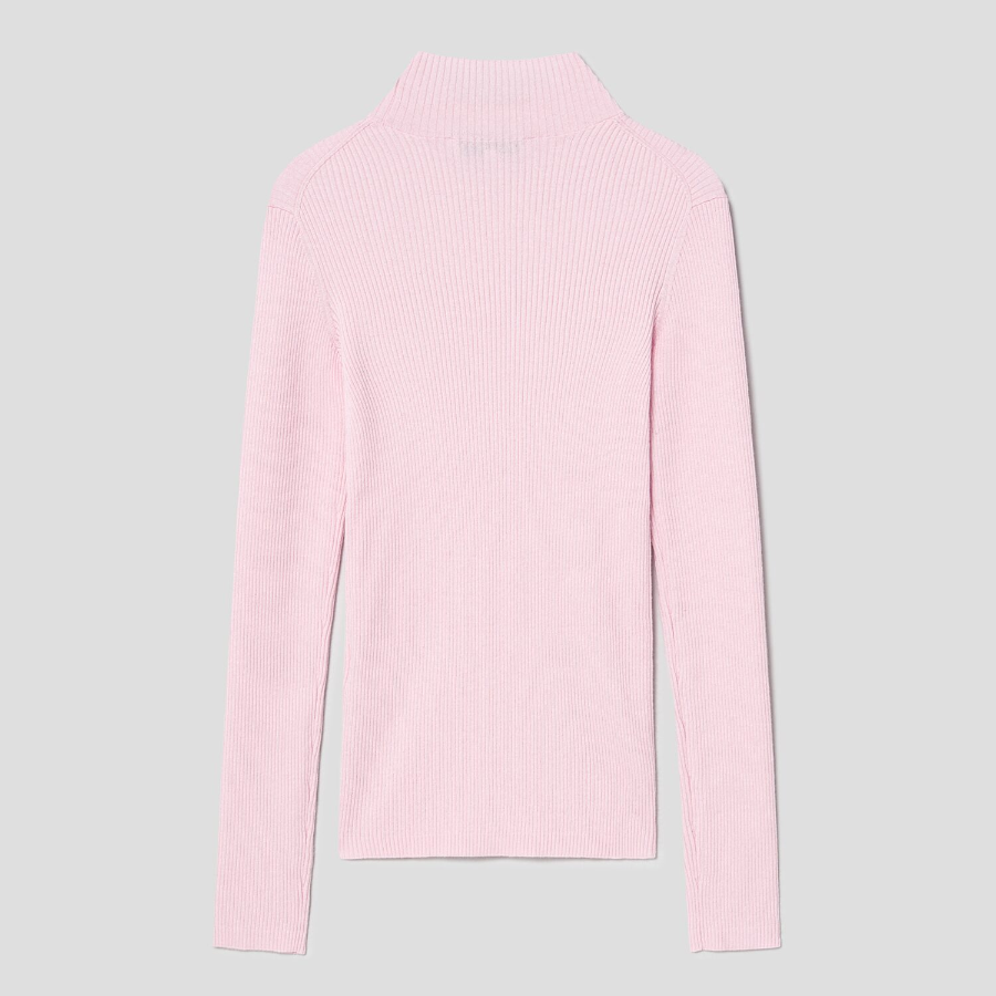 Maison Kitsune Women Baby Fox Patch Fine Ribbed Turtleneck