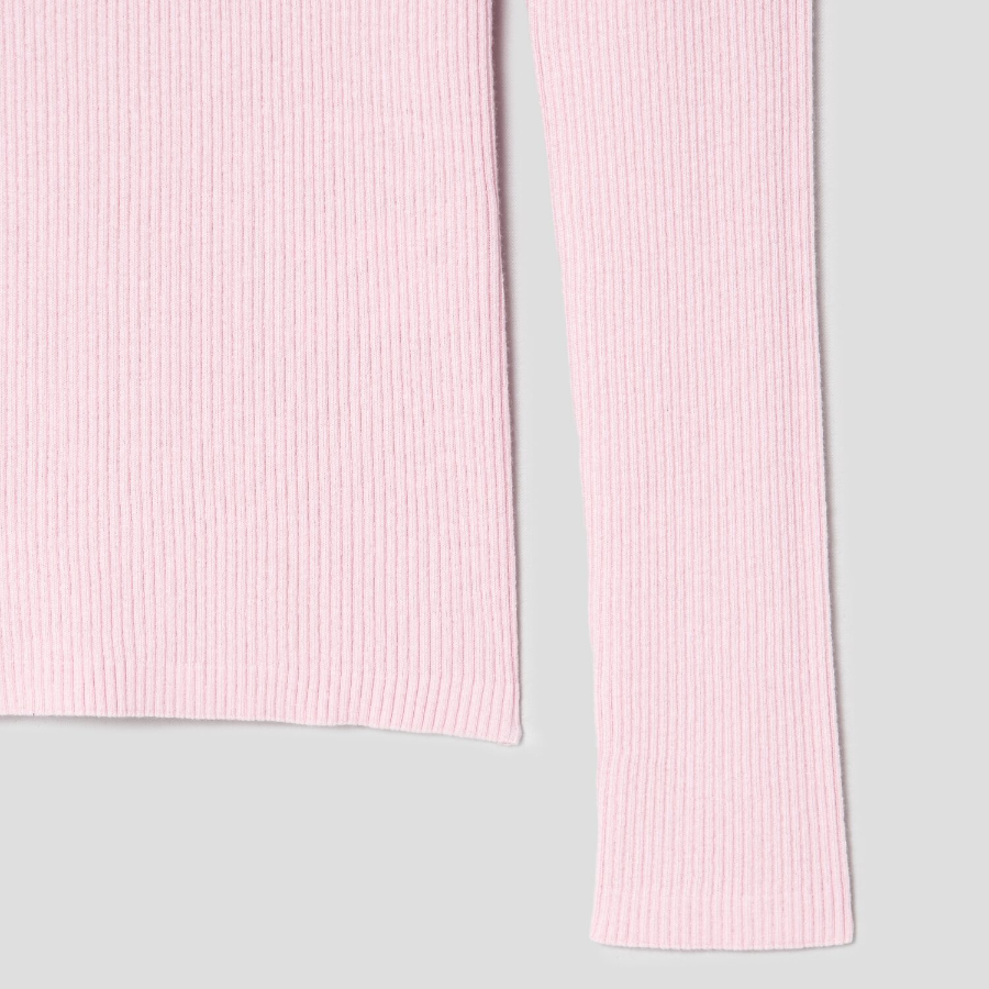 Maison Kitsune Women Baby Fox Patch Fine Ribbed Turtleneck