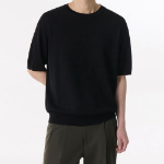 Cool Touch Crew Neck Short Sleeve Knit [Black]