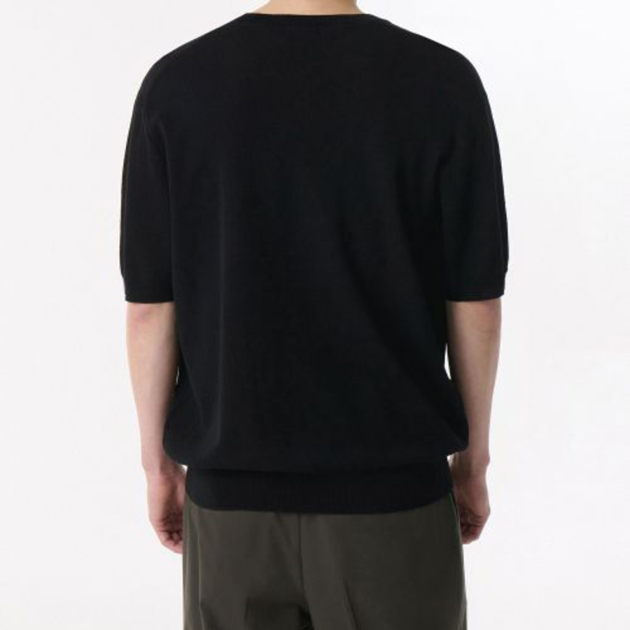 Cool Touch Crew Neck Short Sleeve Knit [Black]
