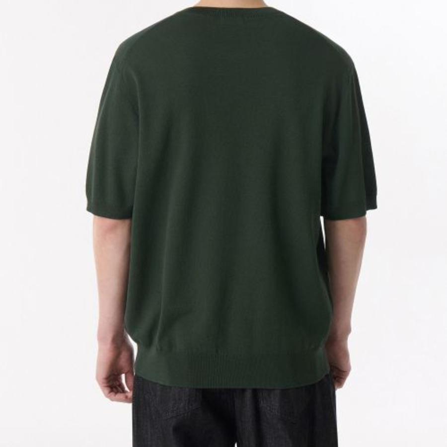 Cool Touch Crew Neck Short Sleeve Knit [Deep Green]