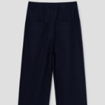 KUHO Cotton Tuck Tapered Pants - Navy