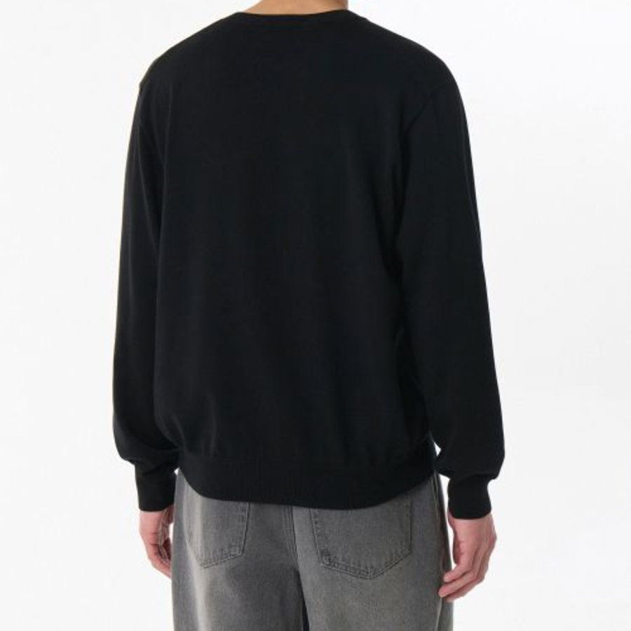 Washable Supima Cotton Crew Neck Short Sleeve Knit [Blue Grey]