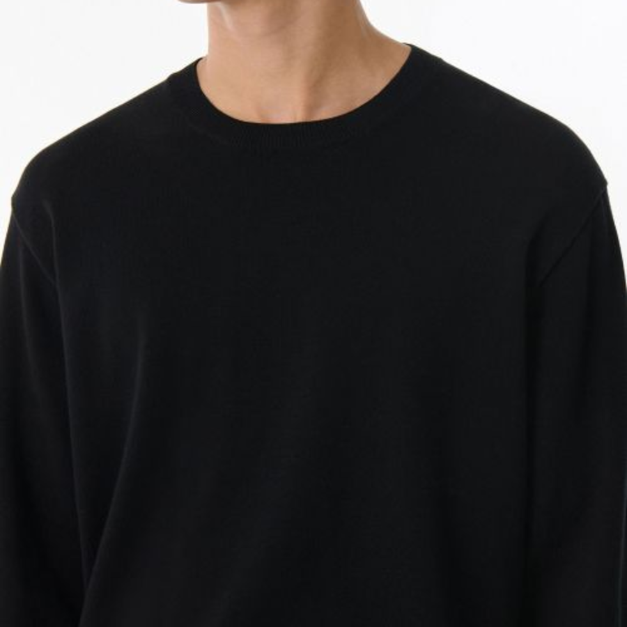 Washable Supima Cotton Crew Neck Short Sleeve Knit [Blue Grey]