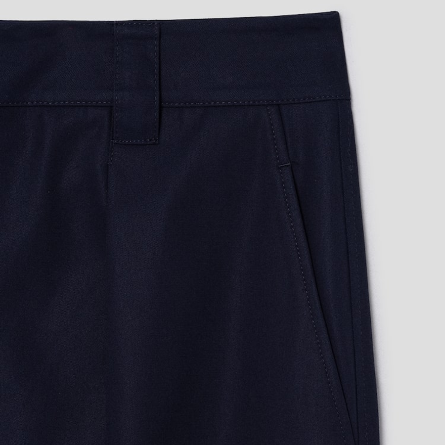 KUHO Cotton Tuck Tapered Pants - Navy