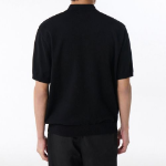 Washable Supima Cotton Knitted Polo Shirt [Black]