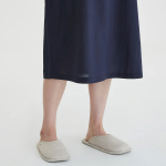 JAJU Pure Cotton Long-Sleeve Pajama Dress (Navy) — комфорт и натуральность для домашнего уюта