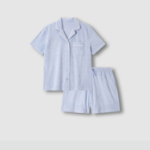 JAJU Terry 3-Part Pajama Set (Sky Blue) — мягкость махры и легкость для летнего отдыха