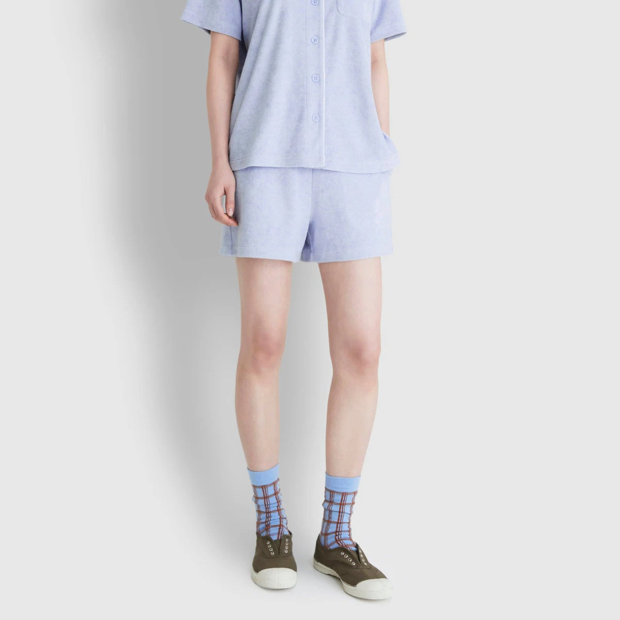 JAJU Terry 3-Part Pajama Set (Sky Blue) — мягкость махры и легкость для летнего отдыха