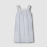 JAJU Seersucker Shirring Sleeveless Pajama Dress (Light Blue) — воздушная ночная сорочка для тёплых ночей
