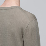 Merino Wool Blend High Gauge Crew Neck Knit [Dusty Beige]