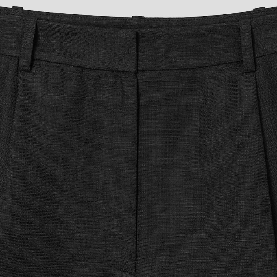 KUHO One-Tuck Short Pants – Black