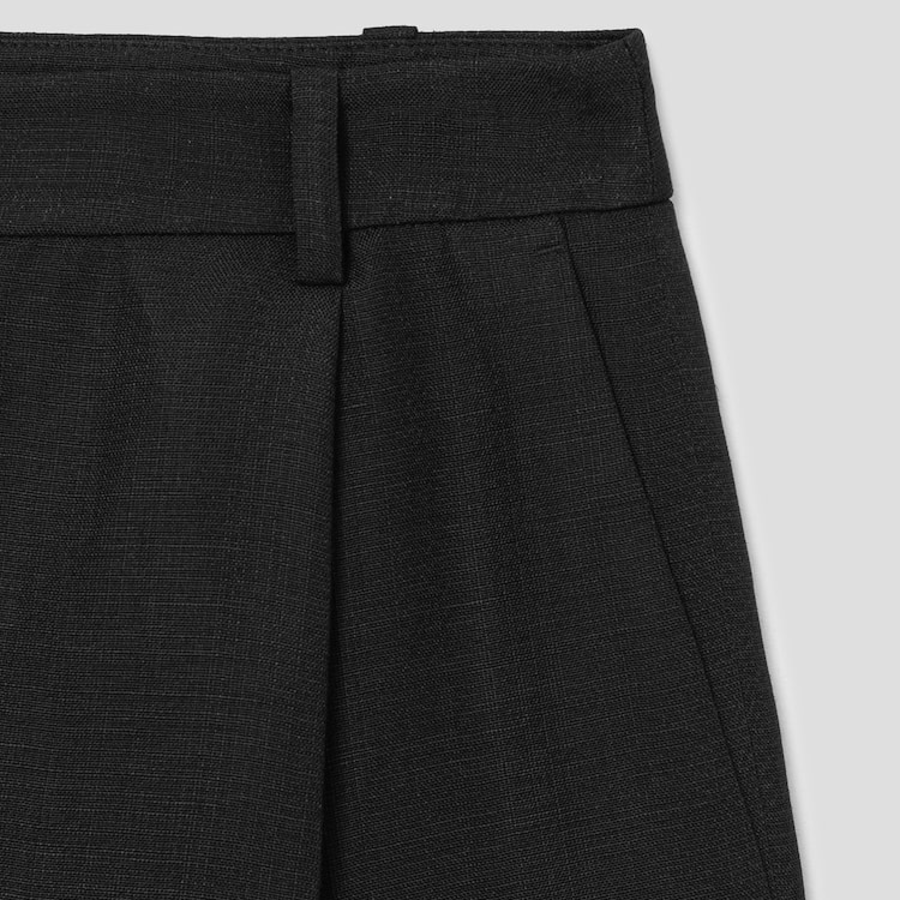 KUHO One-Tuck Short Pants – Black