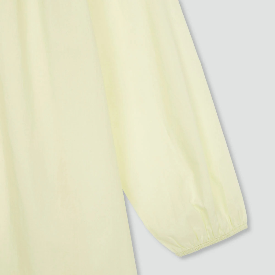 JAJU Pure Cotton Long-Sleeve Pajama Dress (Yellow) — мягкость и уют в каждой детали