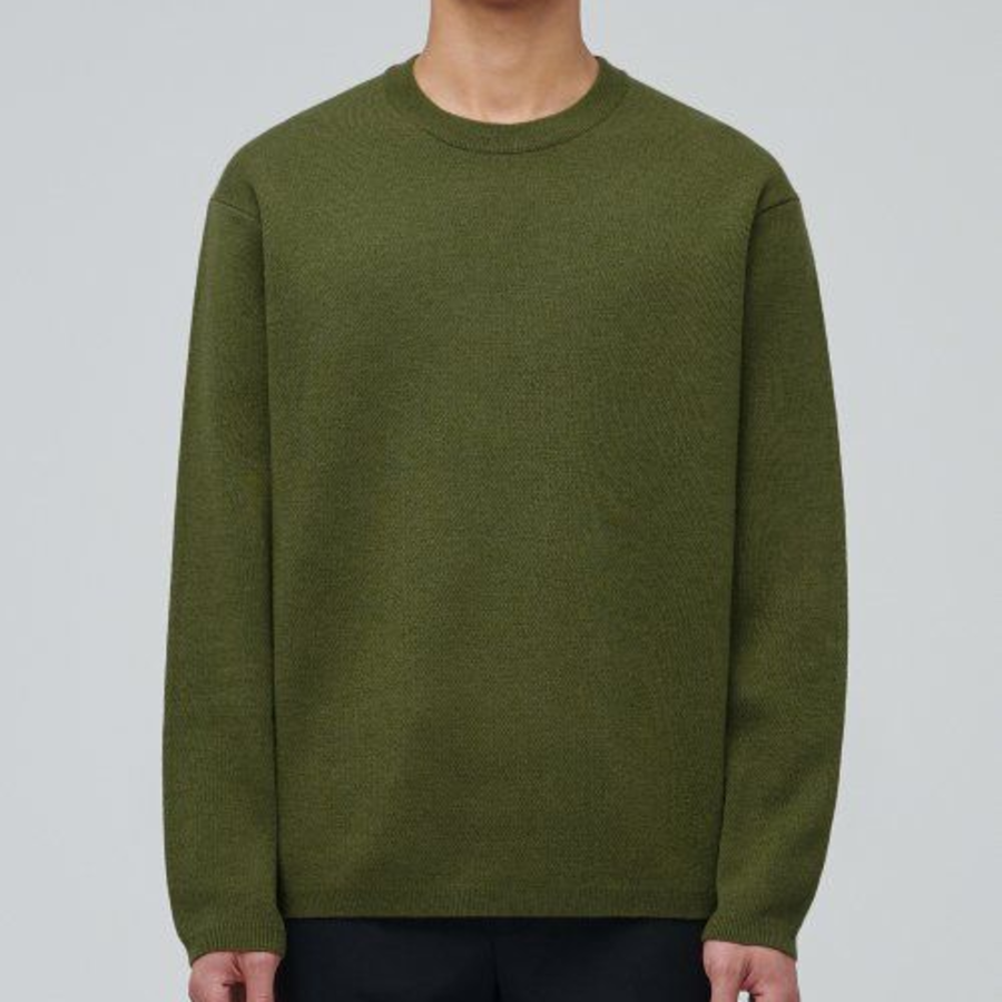 Minimal Crew Neck Knit [Avocado]