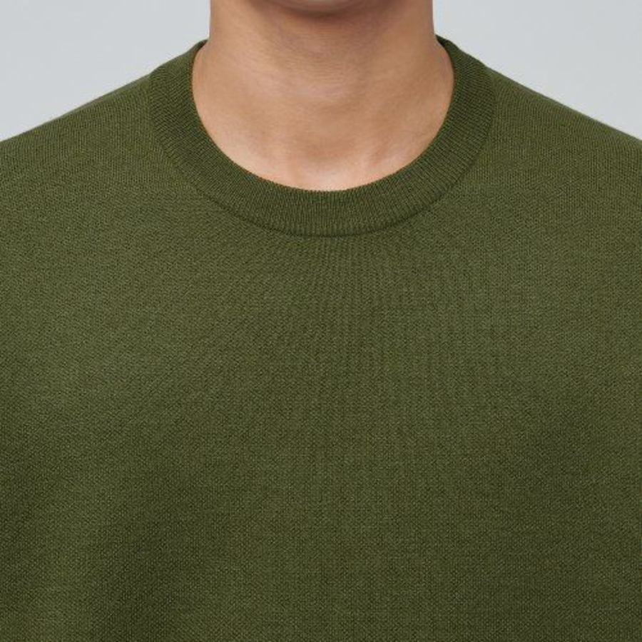 Minimal Crew Neck Knit [Avocado]