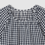 JAJU Cotton Seersucker Short-Sleeve Pajama Dress (Navy) — лёгкость и комфорт для тёплых ночей