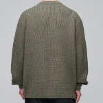 Alpaca Ribbed Crew Neck Knit [Desert Sage]