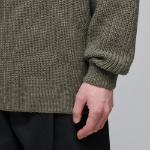 Alpaca Ribbed Crew Neck Knit [Desert Sage]